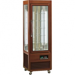 Vitrina frigorifica cofetarie Tecfrigo Saloon 505 R, capacitate 500l, temperatura +4/+10 ºC, lemn nuc
