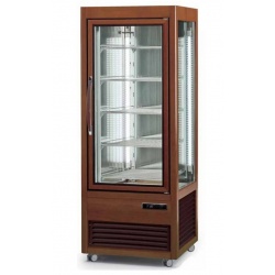Vitrina frigorifica cofetarie Tecfrigo Saloon 505 G, capacitate 500l, temperatura +4/+10 ºC, lemn nuc