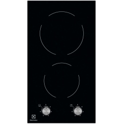 Plita incorporabila Domino Electrolux EHF3920BOK, Vitroceramica, 2 zone gatit, 30 cm, Sticla neagra
